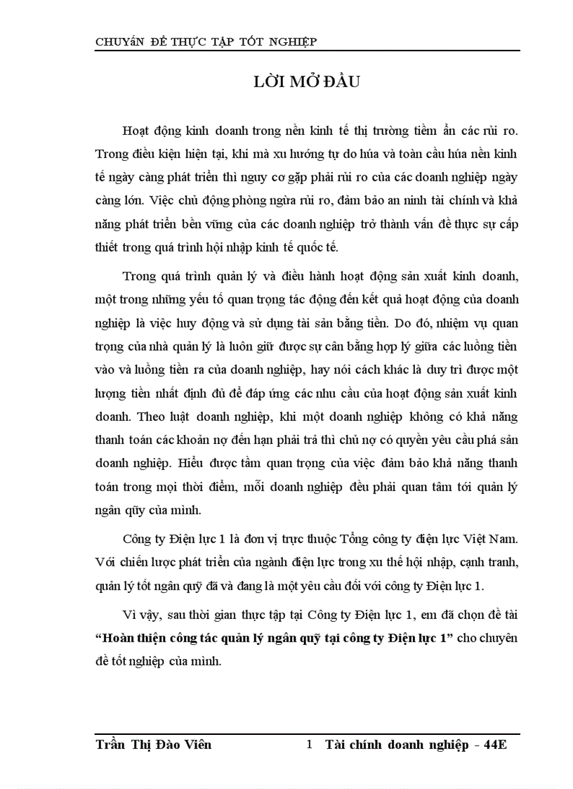 image for page Hoàn thiện công tác quản lý ngân quỹ tại công ty Điện lực 1 1
