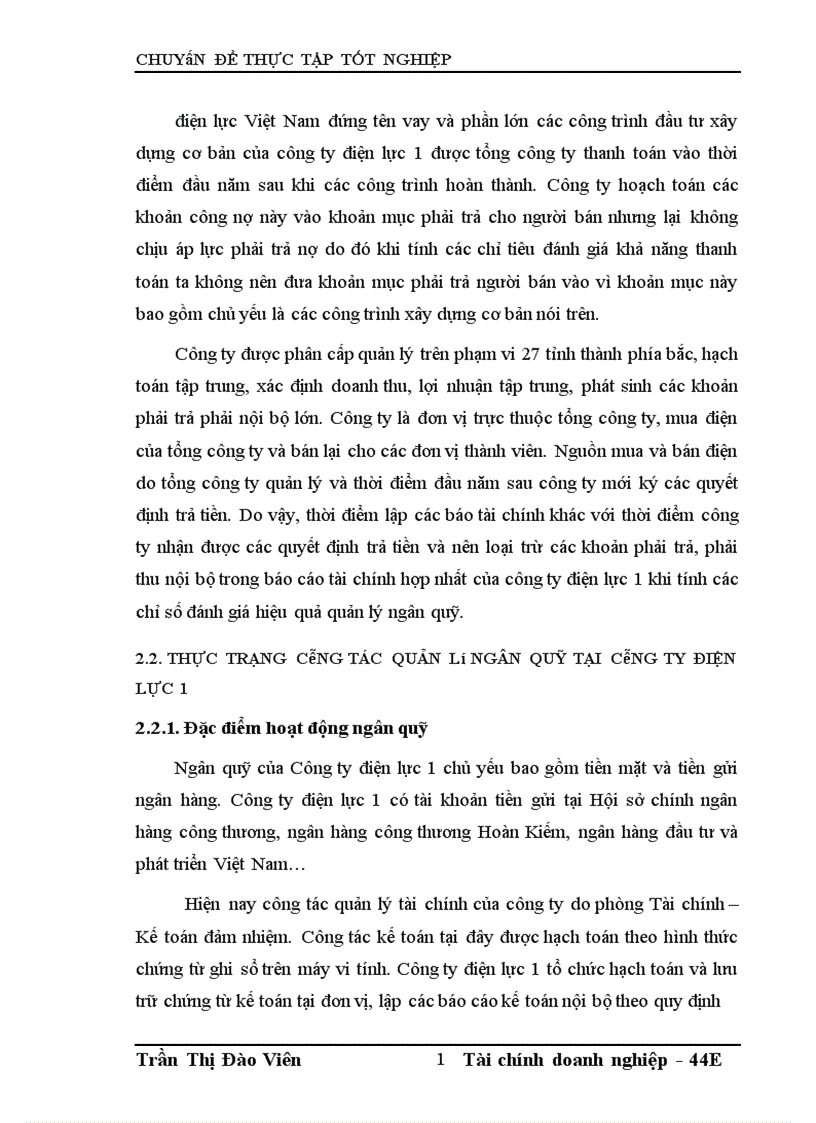 image for page Hoàn thiện công tác quản lý ngân quỹ tại công ty Điện lực 1 1