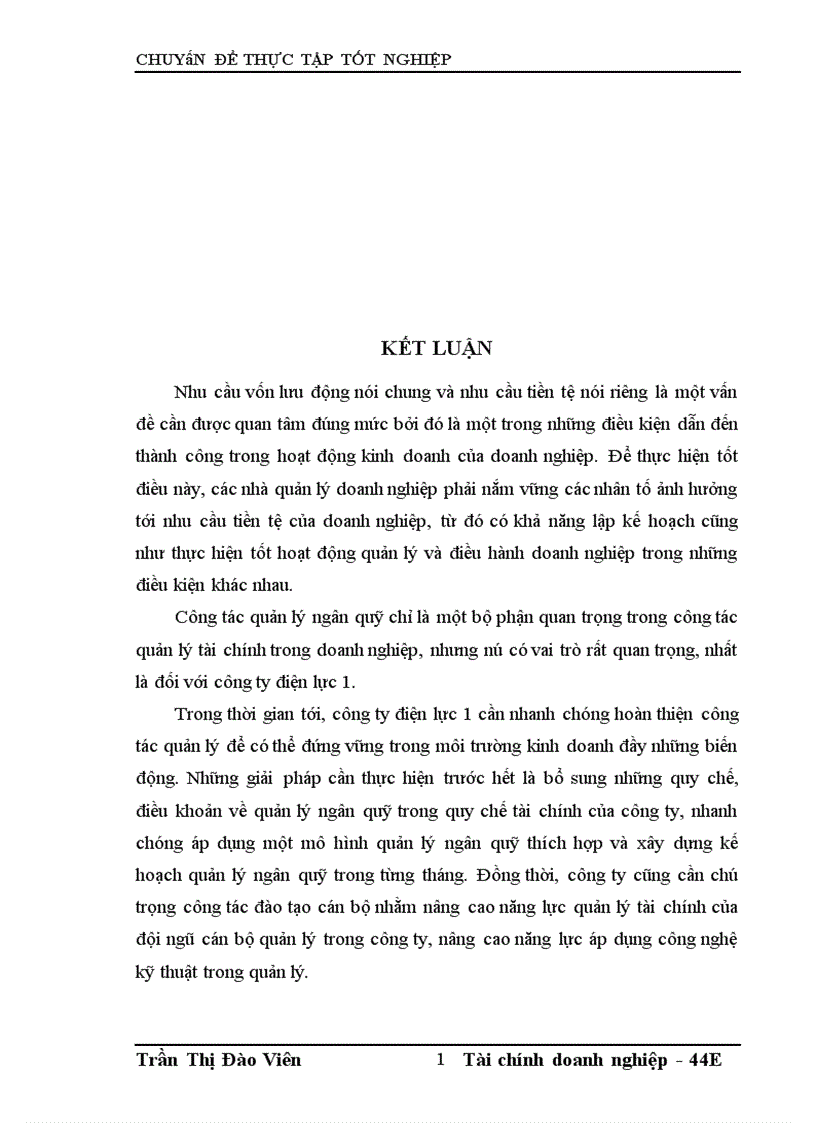 image for page Hoàn thiện công tác quản lý ngân quỹ tại công ty Điện lực 1 1