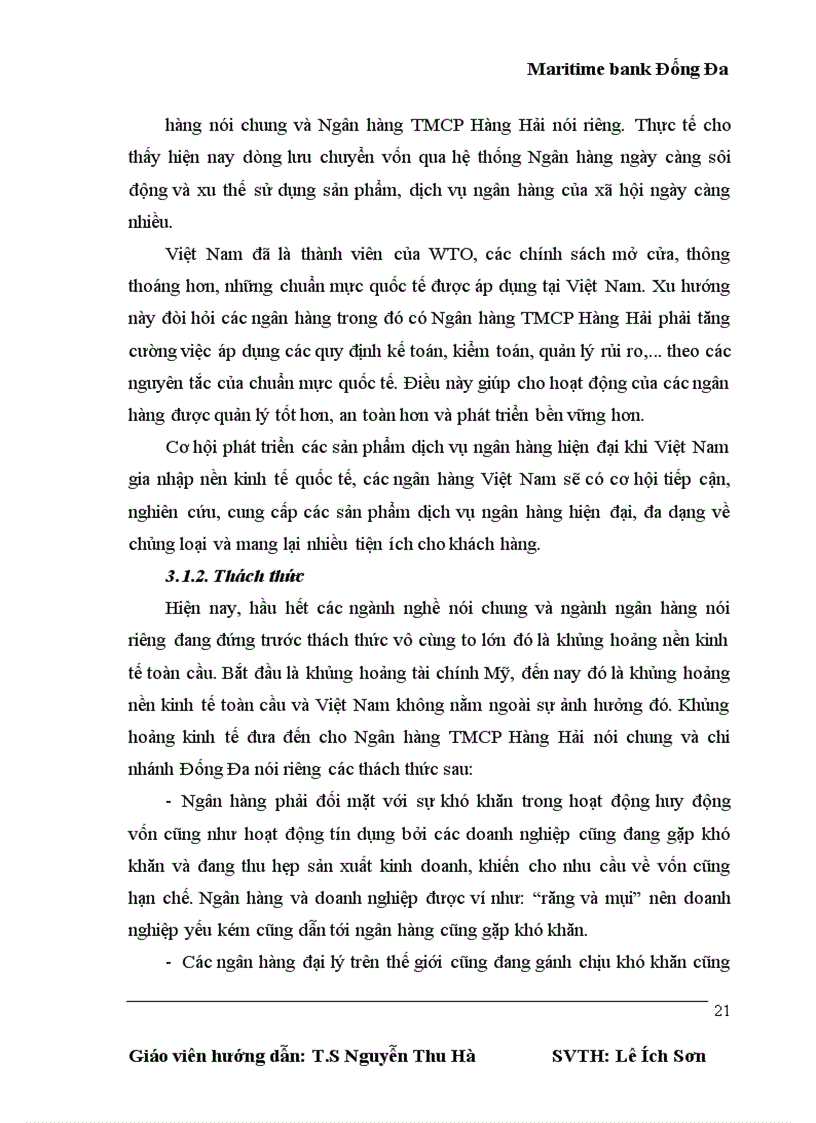image for page Hoạt động cơ bản của chi nhánh ngân hàng thương mại cổ phần hàng hải đống đa