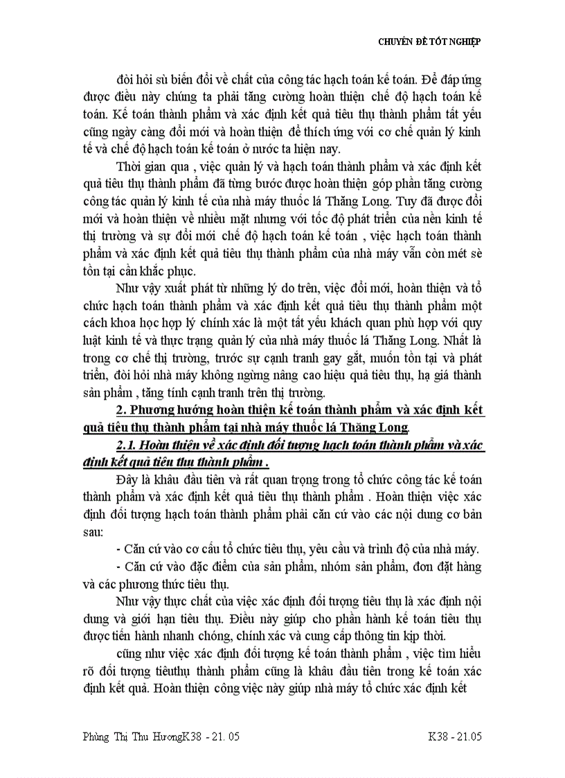 image for page Tổ chức công tác kế toán thành phẩm và tiêu thụ thành phẩm ở nhà máy thuốc lá Thăng Long 1