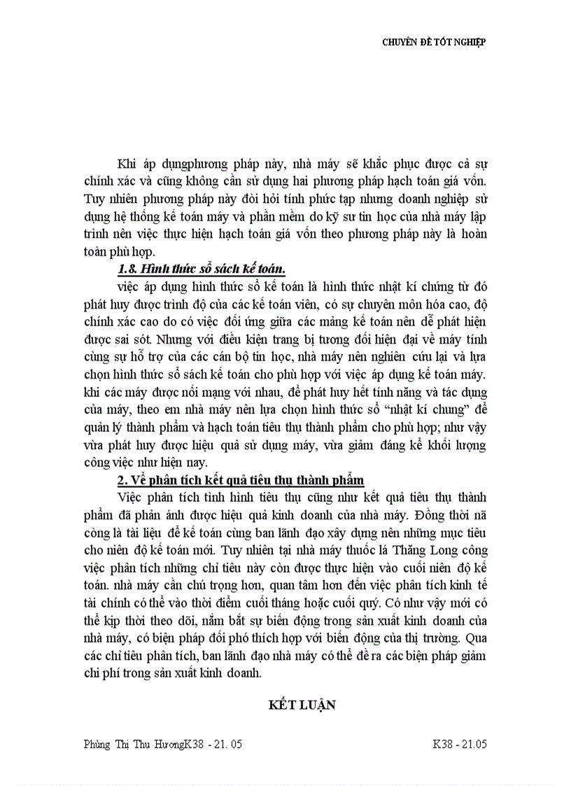 image for page Tổ chức công tác kế toán thành phẩm và tiêu thụ thành phẩm ở nhà máy thuốc lá Thăng Long 1