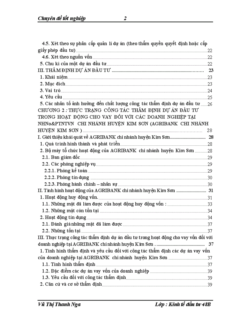 image for page Nâng cao chất lượng thẩm định dự án đầu tư trong hoạt động cho vay đối với các doanh nghiệp tại NHNo PTNTVN chi nhánh huyện Kim Sơn tỉnh Ninh Bình