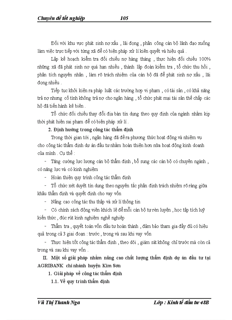 image for page Nâng cao chất lượng thẩm định dự án đầu tư trong hoạt động cho vay đối với các doanh nghiệp tại NHNo PTNTVN chi nhánh huyện Kim Sơn tỉnh Ninh Bình