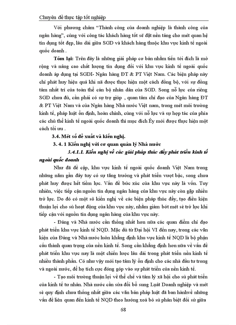 image for page Giải pháp nâng cao chất lượng tín dụng đối với kinh tế ngoài quốc doanh tại Sở giao dịch I Ngân hàng Đầu tư và Phát triển Việt Nam 1