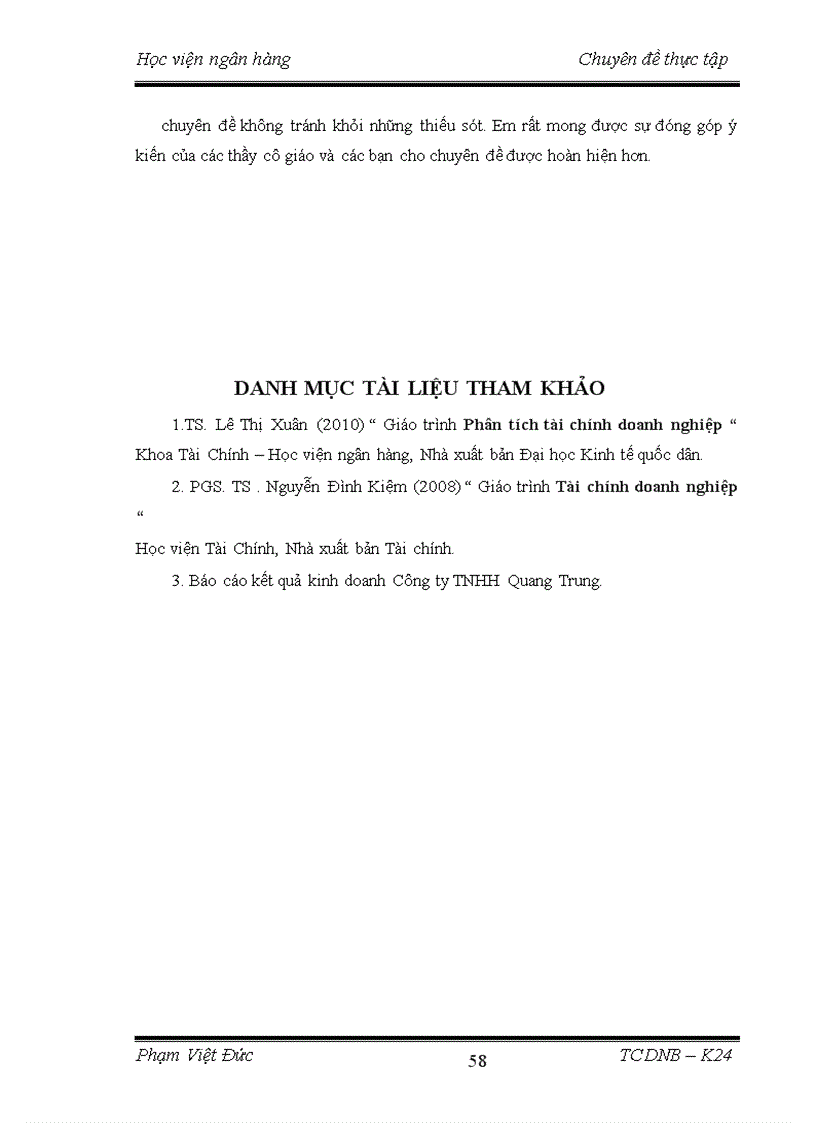 image for page Phân tích tài chính doanh nghiệp tại Công ty TNHH Quang Trung thực trạng và giải pháp 1
