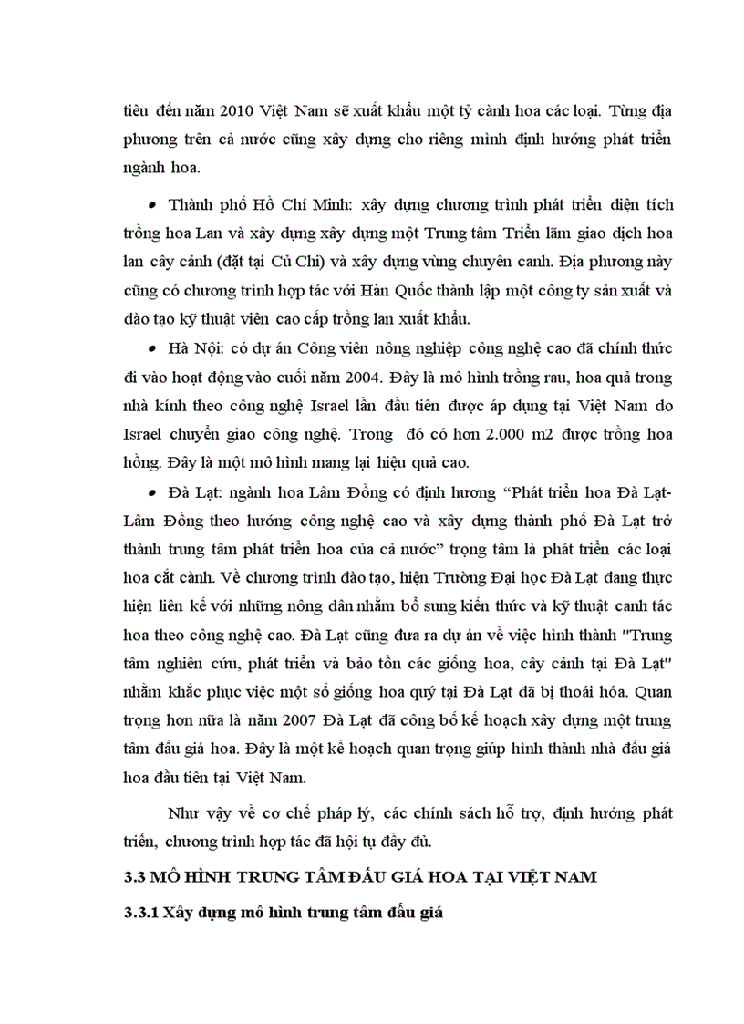 image for page Hoạt động của trung tâm đấu giá hoa Hà Lan và khả năng áp dụng tại Việt Nam