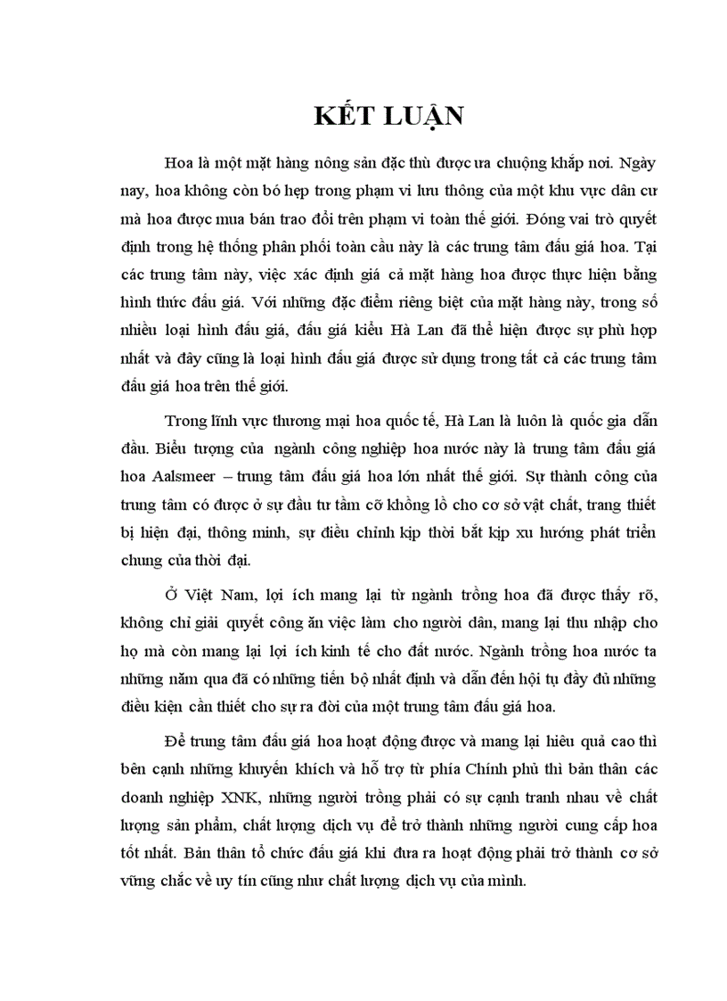 image for page Hoạt động của trung tâm đấu giá hoa Hà Lan và khả năng áp dụng tại Việt Nam