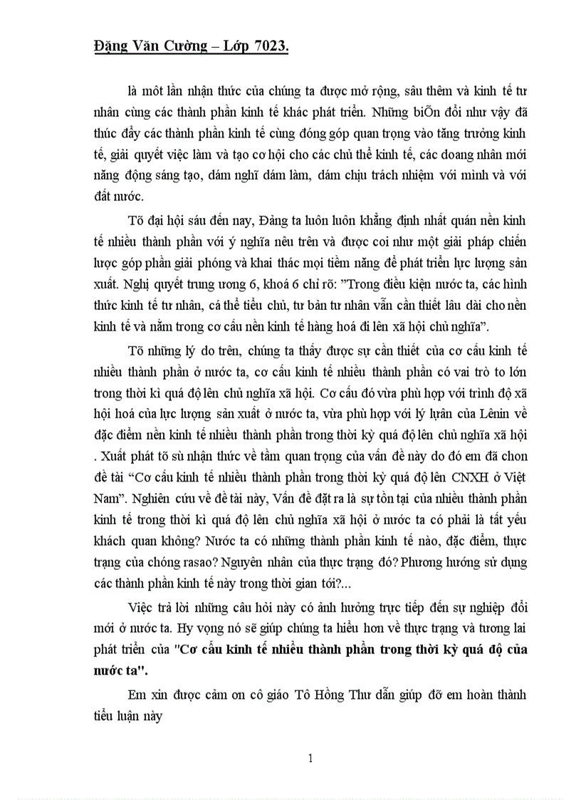 image for page Cơ cấu kinh tế nhiều thành phần trong thời kỳ quá độ lên CNXH ở Việt Nam 1