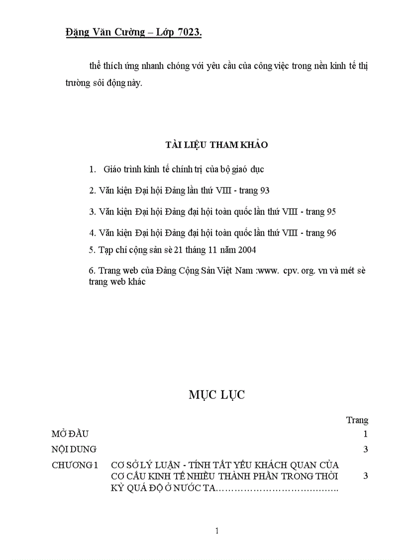 image for page Cơ cấu kinh tế nhiều thành phần trong thời kỳ quá độ lên CNXH ở Việt Nam 1