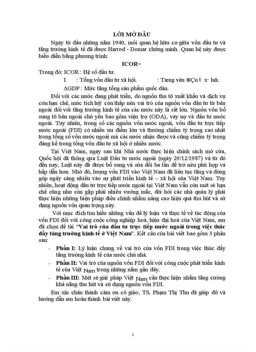 image for page Vai trò của đầu tư trực tiếp nước ngoài trong việc thúc đẩy tăng trưởng kinh tế ở Việt Nam