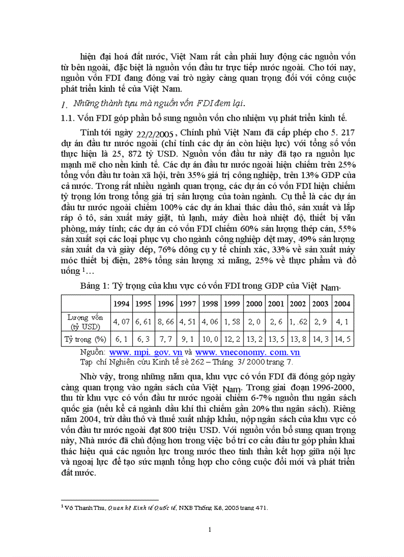 image for page Vai trò của đầu tư trực tiếp nước ngoài trong việc thúc đẩy tăng trưởng kinh tế ở Việt Nam