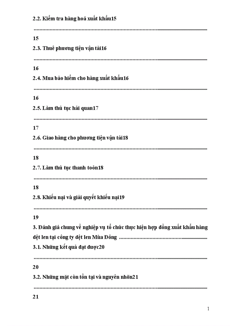 image for page Phân tích thực trạng và kiến nghị một số giải pháp hoàn thiện nghiệp vụ thực hiện hợp đồng xuất khẩu tại Cụng ty dệt len Mựa Đông