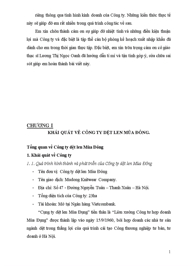 image for page Phân tích thực trạng và kiến nghị một số giải pháp hoàn thiện nghiệp vụ thực hiện hợp đồng xuất khẩu tại Cụng ty dệt len Mựa Đông