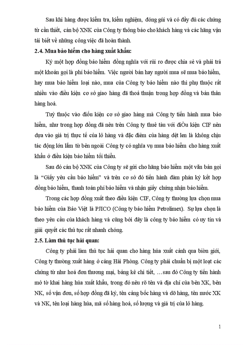 image for page Phân tích thực trạng và kiến nghị một số giải pháp hoàn thiện nghiệp vụ thực hiện hợp đồng xuất khẩu tại Cụng ty dệt len Mựa Đông