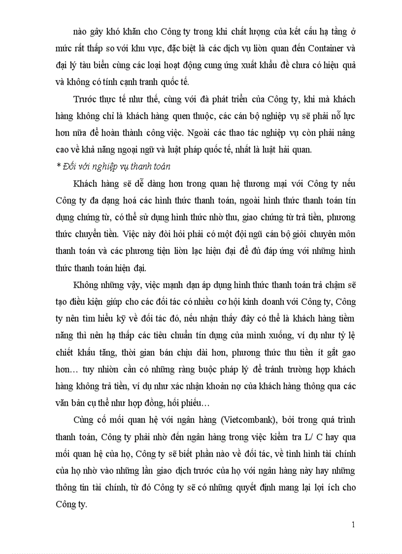 image for page Phân tích thực trạng và kiến nghị một số giải pháp hoàn thiện nghiệp vụ thực hiện hợp đồng xuất khẩu tại Cụng ty dệt len Mựa Đông
