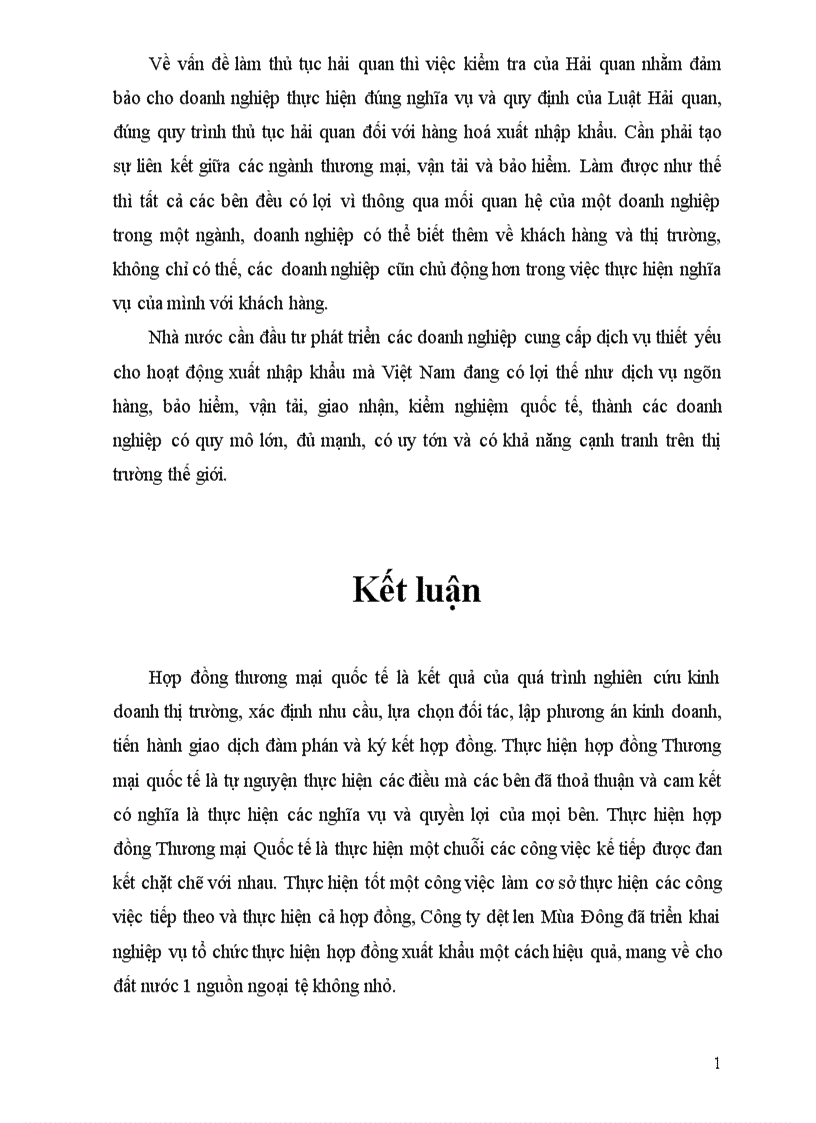 image for page Phân tích thực trạng và kiến nghị một số giải pháp hoàn thiện nghiệp vụ thực hiện hợp đồng xuất khẩu tại Cụng ty dệt len Mựa Đông