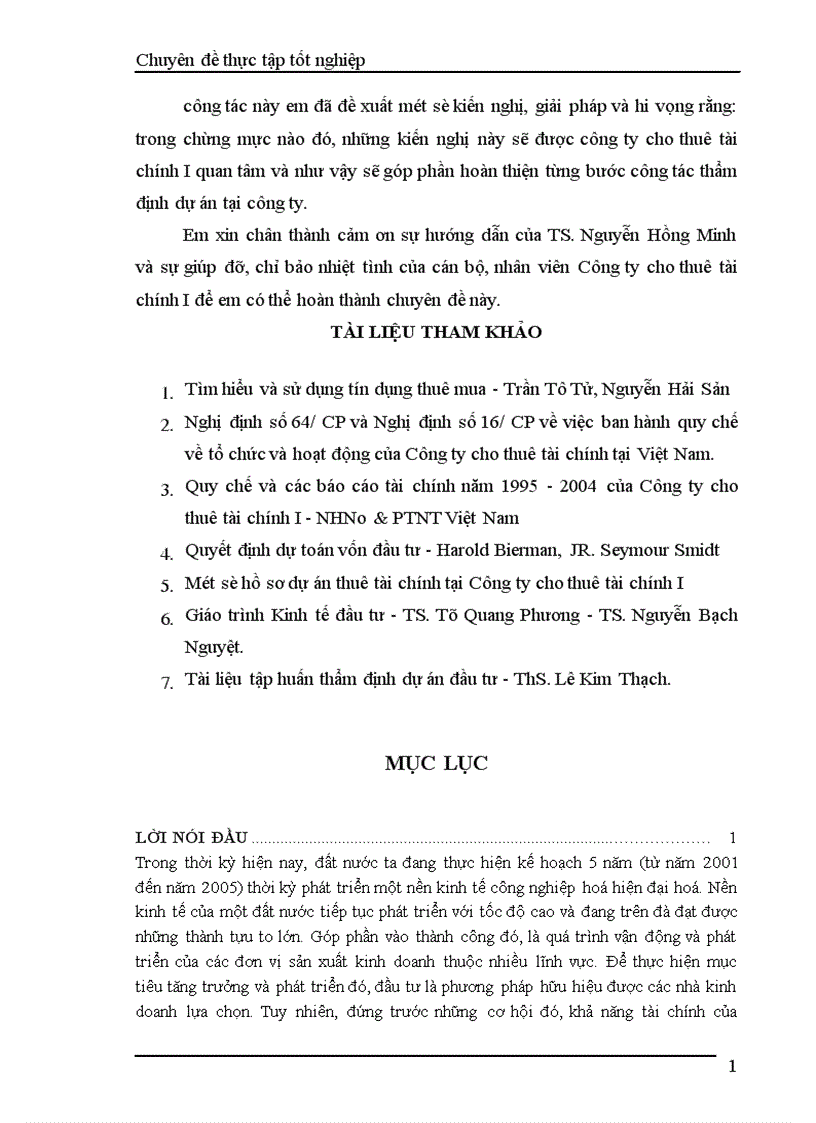 image for page Hoàn thiện công tác thẩm định tài chính dự án tại công ty cho thuê tài chính I NHN0 PTNT 1