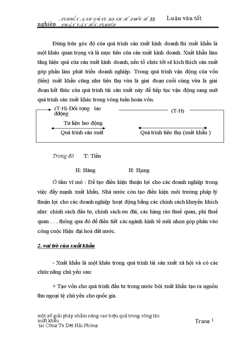 image for page Một số giải pháp nhằm nâng cao hiệu quả trong công tác xuất khẩu tại Công Ty Dệt Hải Phòng 1