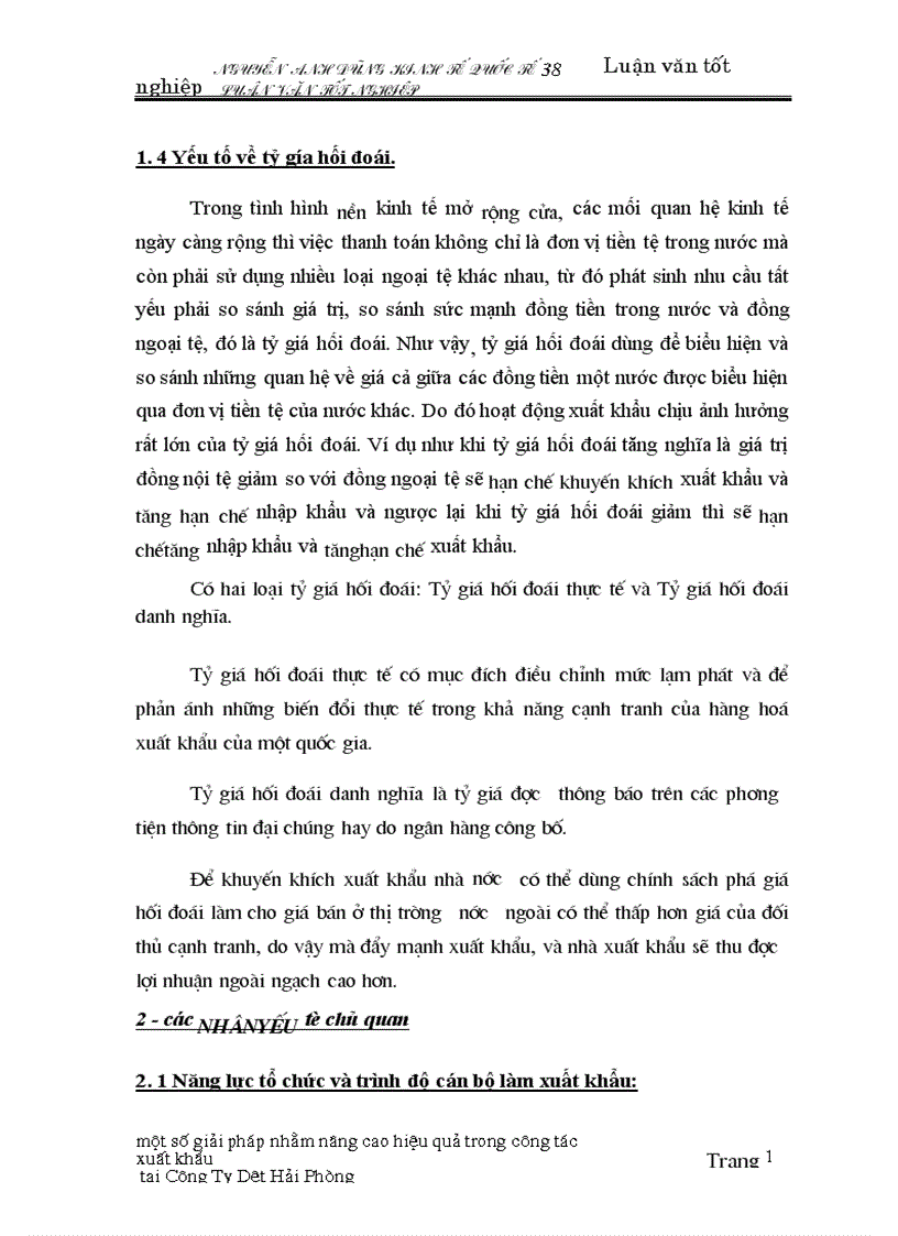 image for page Một số giải pháp nhằm nâng cao hiệu quả trong công tác xuất khẩu tại Công Ty Dệt Hải Phòng 1