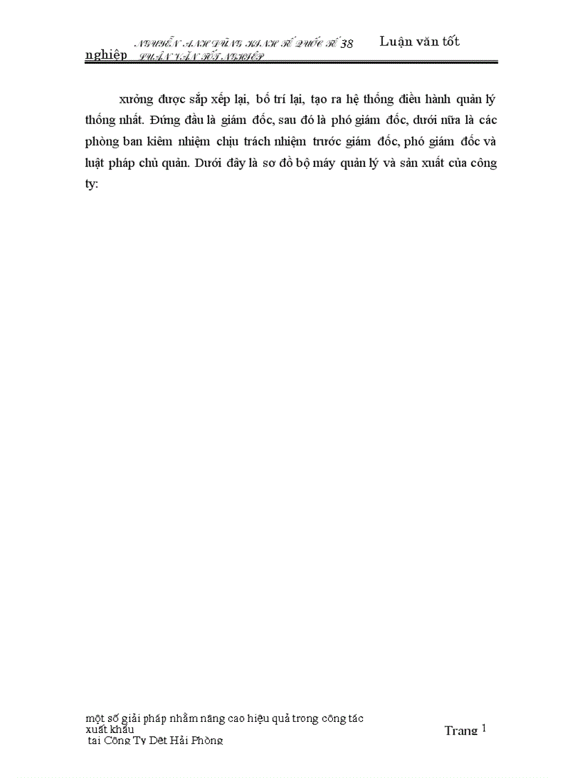 image for page Một số giải pháp nhằm nâng cao hiệu quả trong công tác xuất khẩu tại Công Ty Dệt Hải Phòng 1
