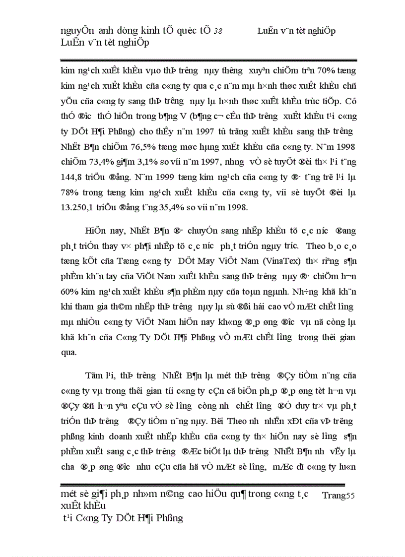 image for page Một số giải pháp nhằm nâng cao hiệu quả trong công tác xuất khẩu tại Công Ty Dệt Hải Phòng 1