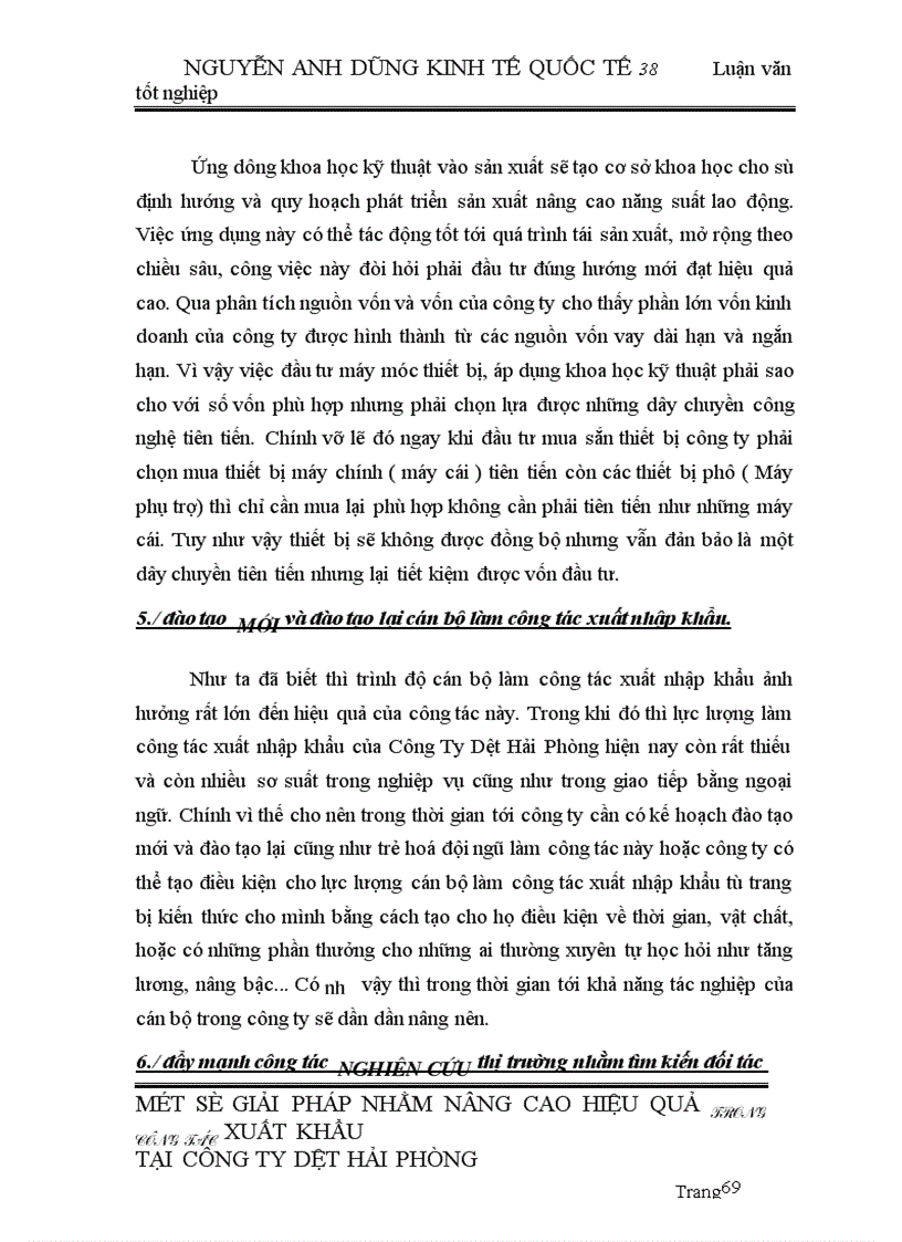 image for page Một số giải pháp nhằm nâng cao hiệu quả trong công tác xuất khẩu tại Công Ty Dệt Hải Phòng 1