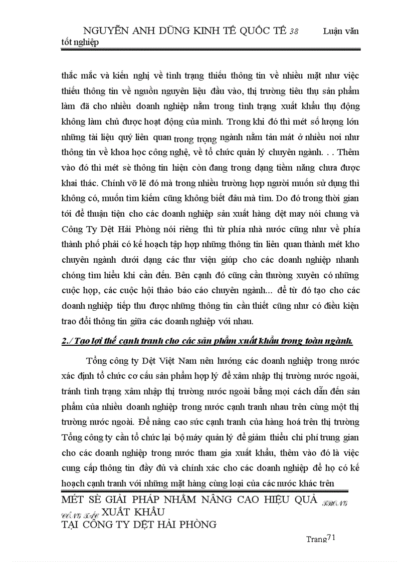 image for page Một số giải pháp nhằm nâng cao hiệu quả trong công tác xuất khẩu tại Công Ty Dệt Hải Phòng 1