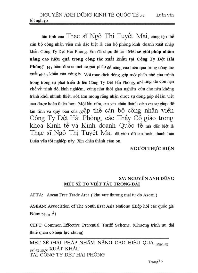 image for page Một số giải pháp nhằm nâng cao hiệu quả trong công tác xuất khẩu tại Công Ty Dệt Hải Phòng 1