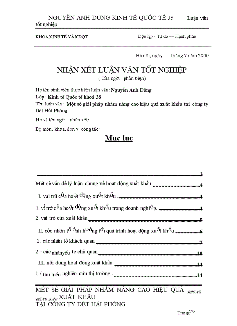 image for page Một số giải pháp nhằm nâng cao hiệu quả trong công tác xuất khẩu tại Công Ty Dệt Hải Phòng 1