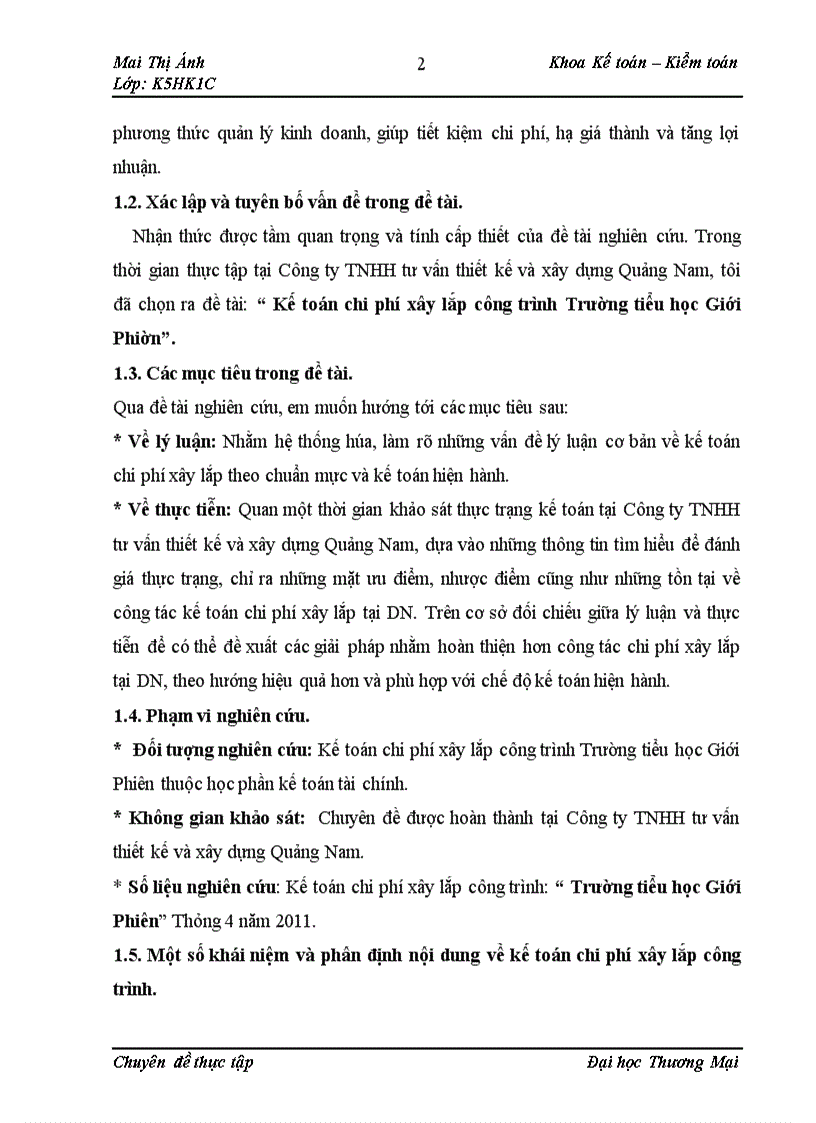 image for page Kế toán chi phí xây lắp công trình Trường tiểu học Giới Phiên 1