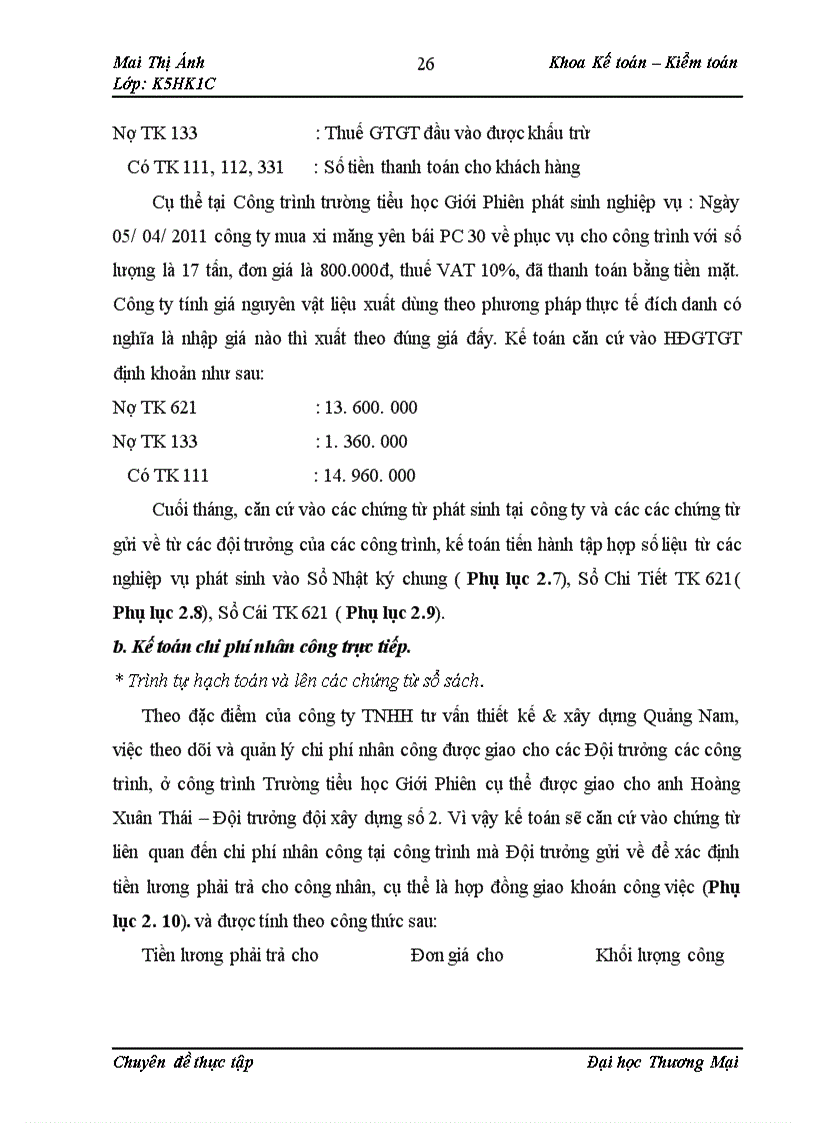 image for page Kế toán chi phí xây lắp công trình Trường tiểu học Giới Phiên 1