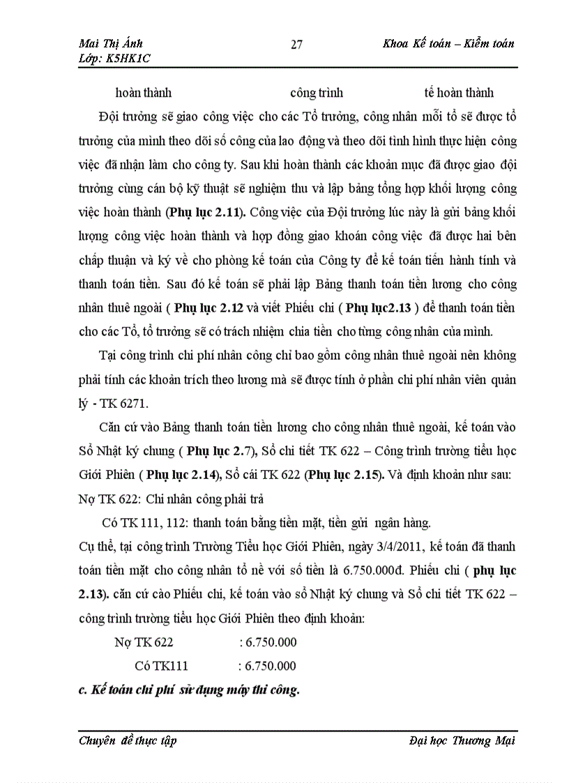 image for page Kế toán chi phí xây lắp công trình Trường tiểu học Giới Phiên 1