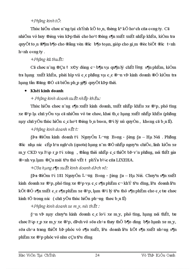 image for page Tổ chức công tác TSCĐ và phân tích tình hình quản lý trang bị và sử dụng TSCĐ ở Công ty S X XNK xe đạp xe máy Hà Nội 1