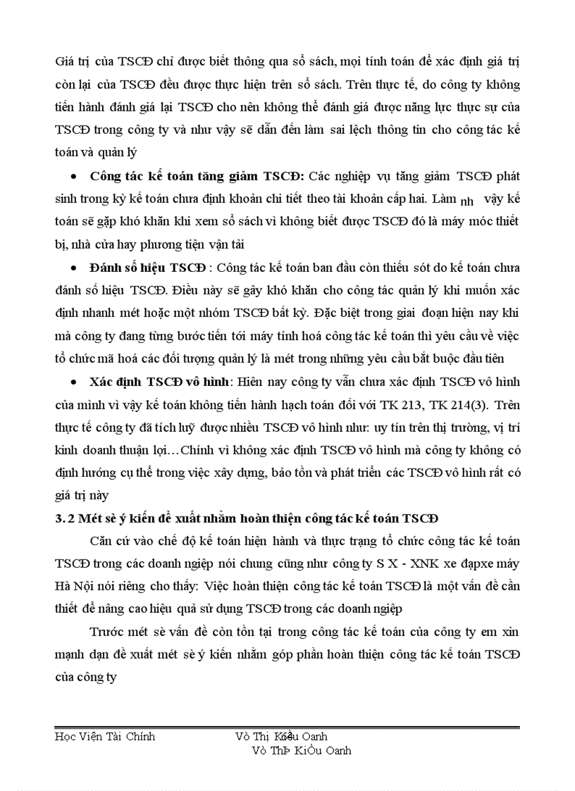 image for page Tổ chức công tác TSCĐ và phân tích tình hình quản lý trang bị và sử dụng TSCĐ ở Công ty S X XNK xe đạp xe máy Hà Nội 1