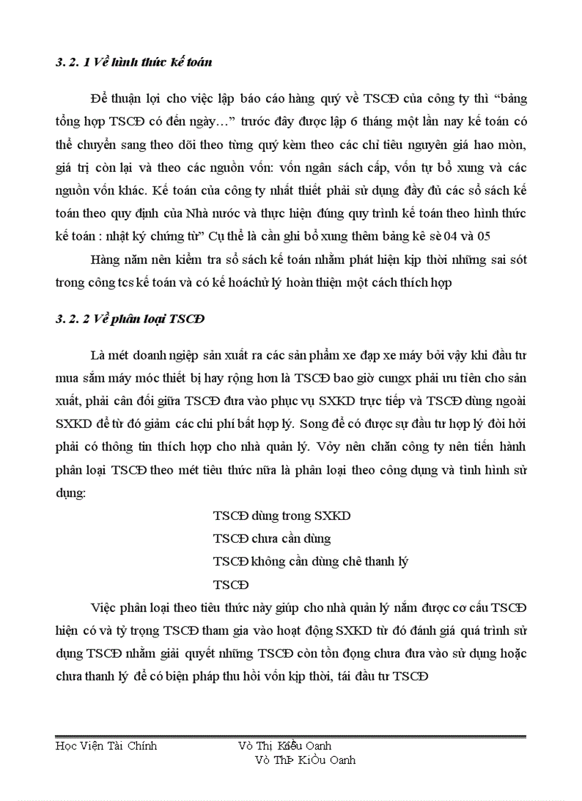 image for page Tổ chức công tác TSCĐ và phân tích tình hình quản lý trang bị và sử dụng TSCĐ ở Công ty S X XNK xe đạp xe máy Hà Nội 1