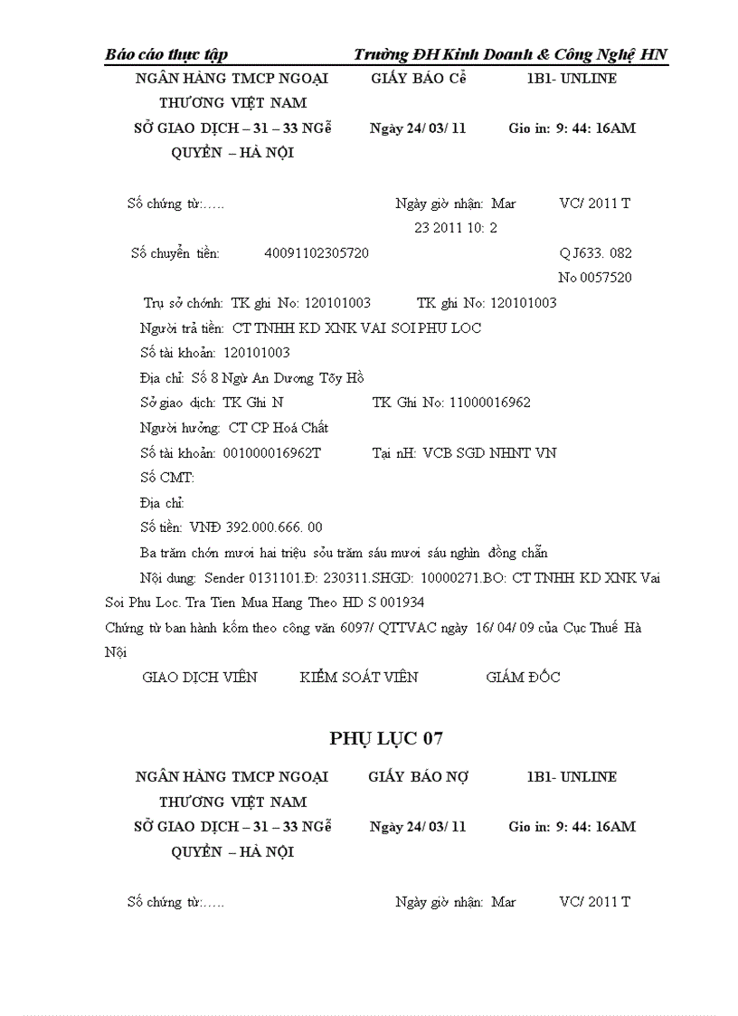 image for page Báo cáo thực tập tại Công ty CP Hoá Chất