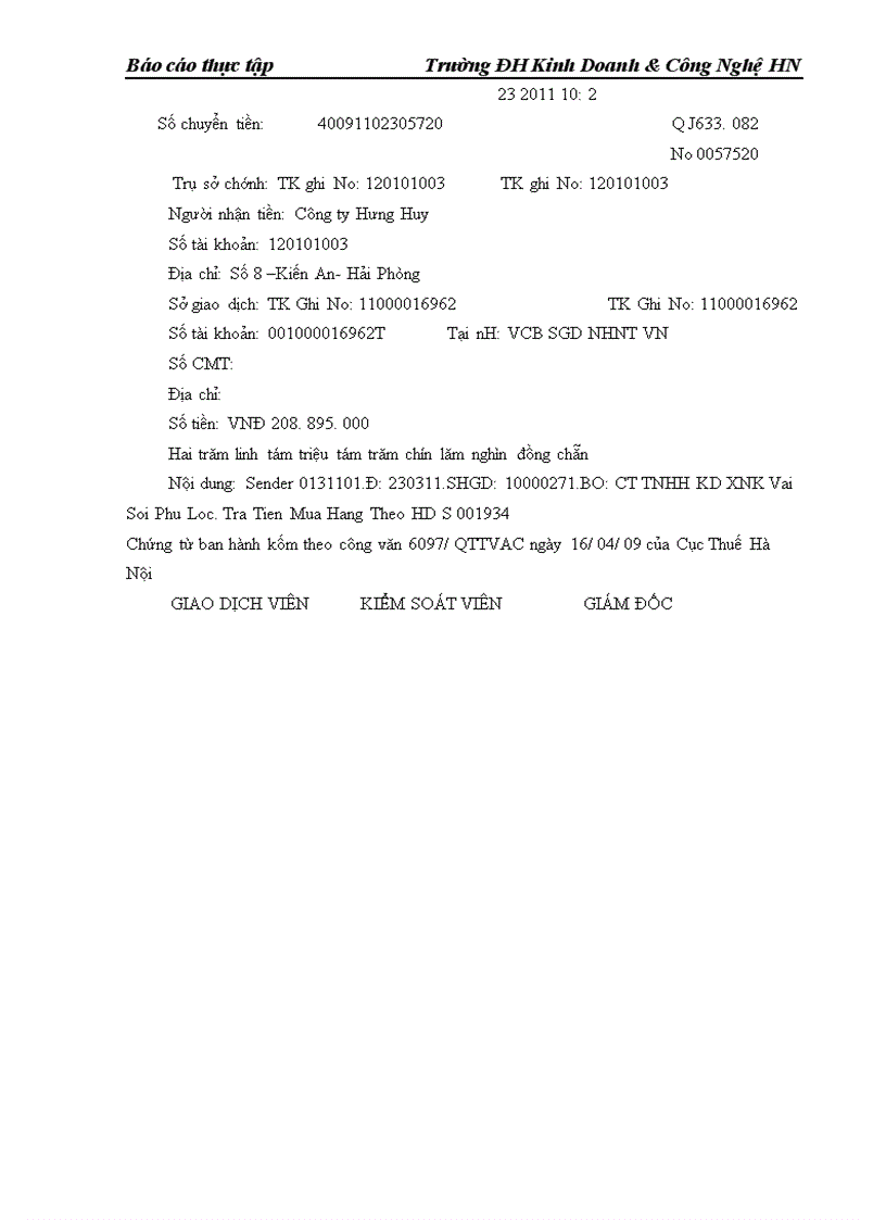 image for page Báo cáo thực tập tại Công ty CP Hoá Chất