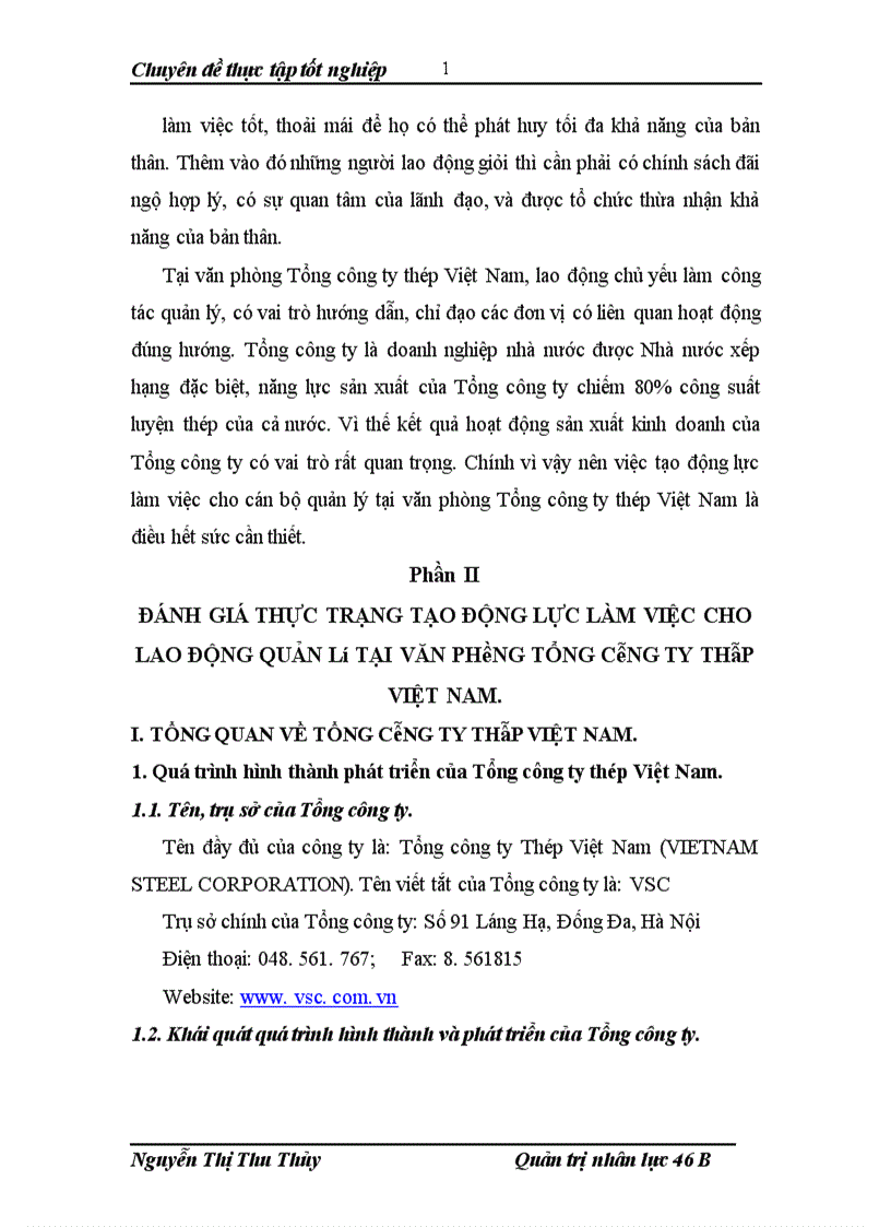 image for page Hoàn thiện công tác tạo động lực làm việc cho lao động quản lý tại cơ quan văn phòng Tổng công ty thép Việt Nam 1