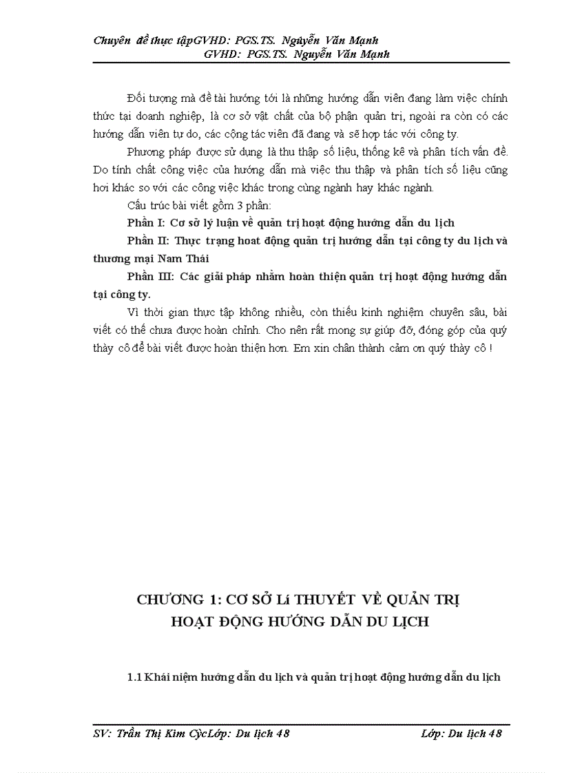image for page quản trị hoạt động hướng dẫn du lịch tại công ty Nam Thái 1