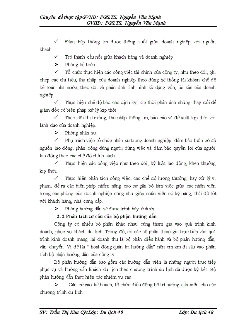 image for page quản trị hoạt động hướng dẫn du lịch tại công ty Nam Thái 1