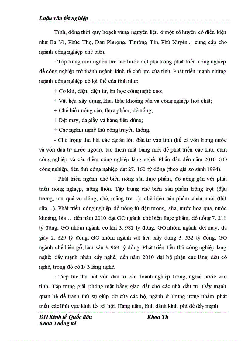 image for page Vận dụng một số phương pháp thống kê để phân tích tình hình phát triển công nghiệp trên địa bàn Hà Tây thời kỳ 2000 2005 và dự đoán đến năm 2007 1