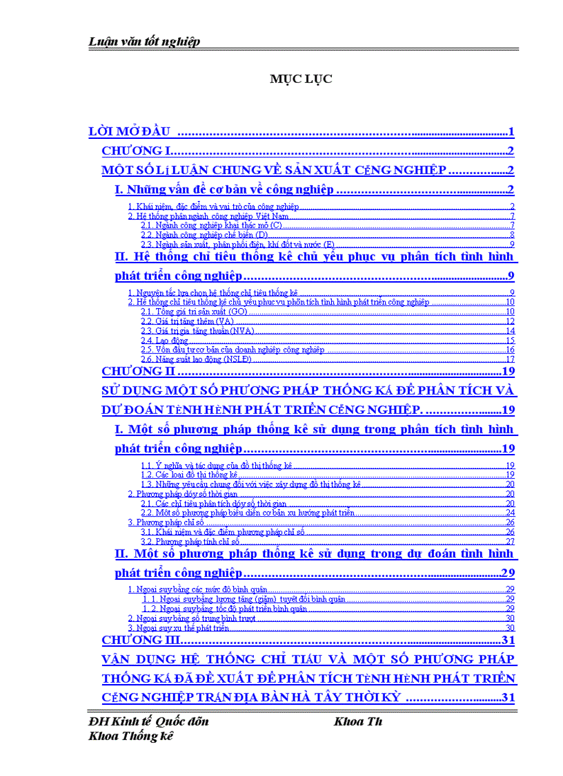 image for page Vận dụng một số phương pháp thống kê để phân tích tình hình phát triển công nghiệp trên địa bàn Hà Tây thời kỳ 2000 2005 và dự đoán đến năm 2007 1