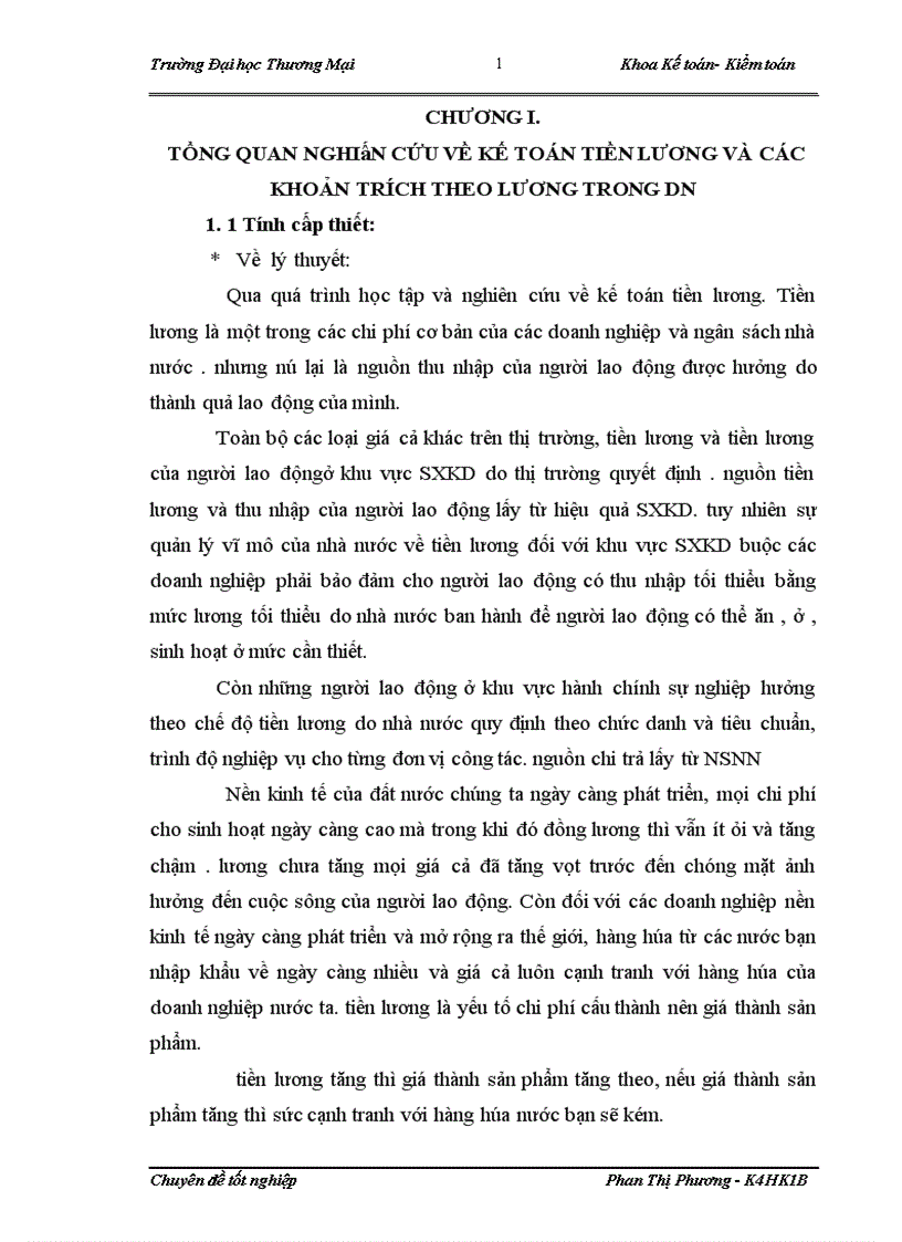 kế toán tiền lương và các khỏan trích theo lương tại công ty 1