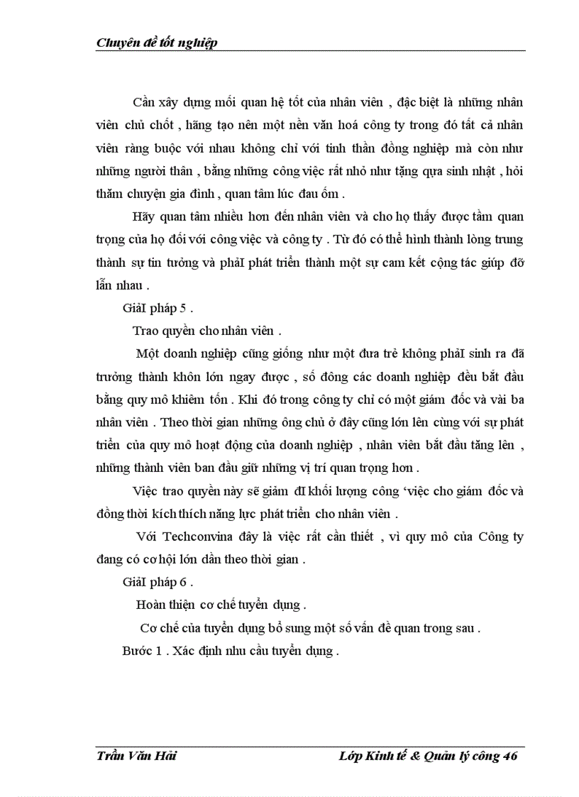 image for page Thực trạng về đào tạo và phát triển nguồn nhân lực của công ty techconvina 1