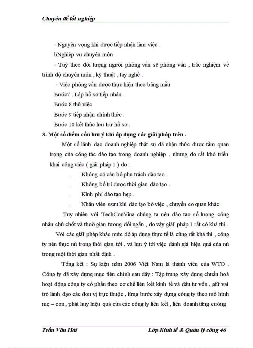 image for page Thực trạng về đào tạo và phát triển nguồn nhân lực của công ty techconvina 1