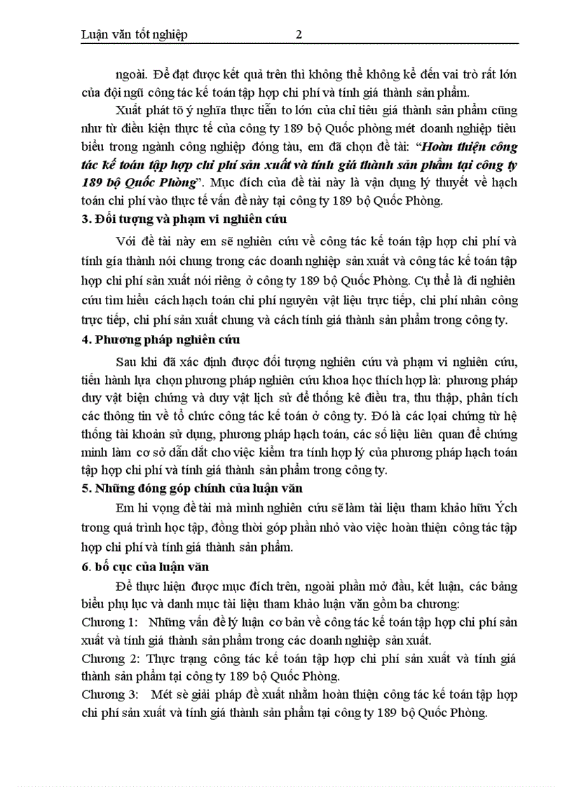 image for page Hoàn thiện công tác kế toán tập hợp chi phí sản xuất và tính giá thành sản phẩm tại công ty 189 Bộ Quốc Phòng 1