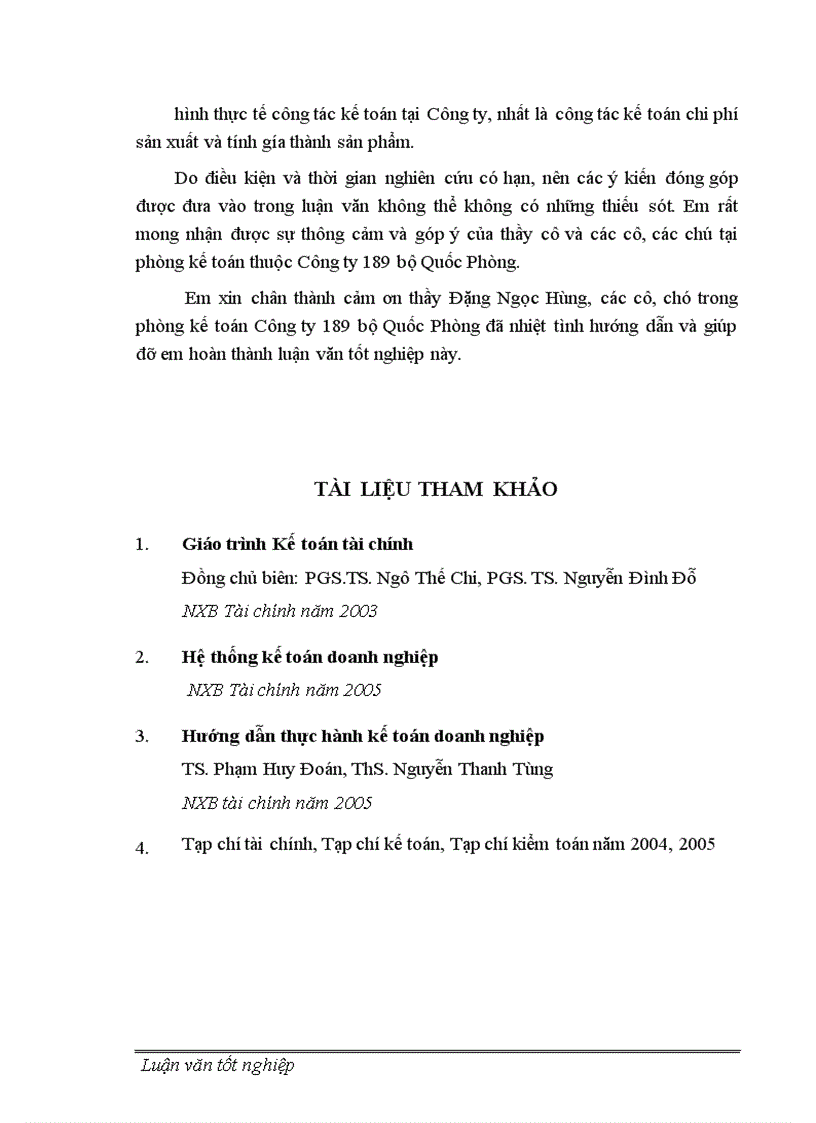image for page Hoàn thiện công tác kế toán tập hợp chi phí sản xuất và tính giá thành sản phẩm tại công ty 189 Bộ Quốc Phòng 1