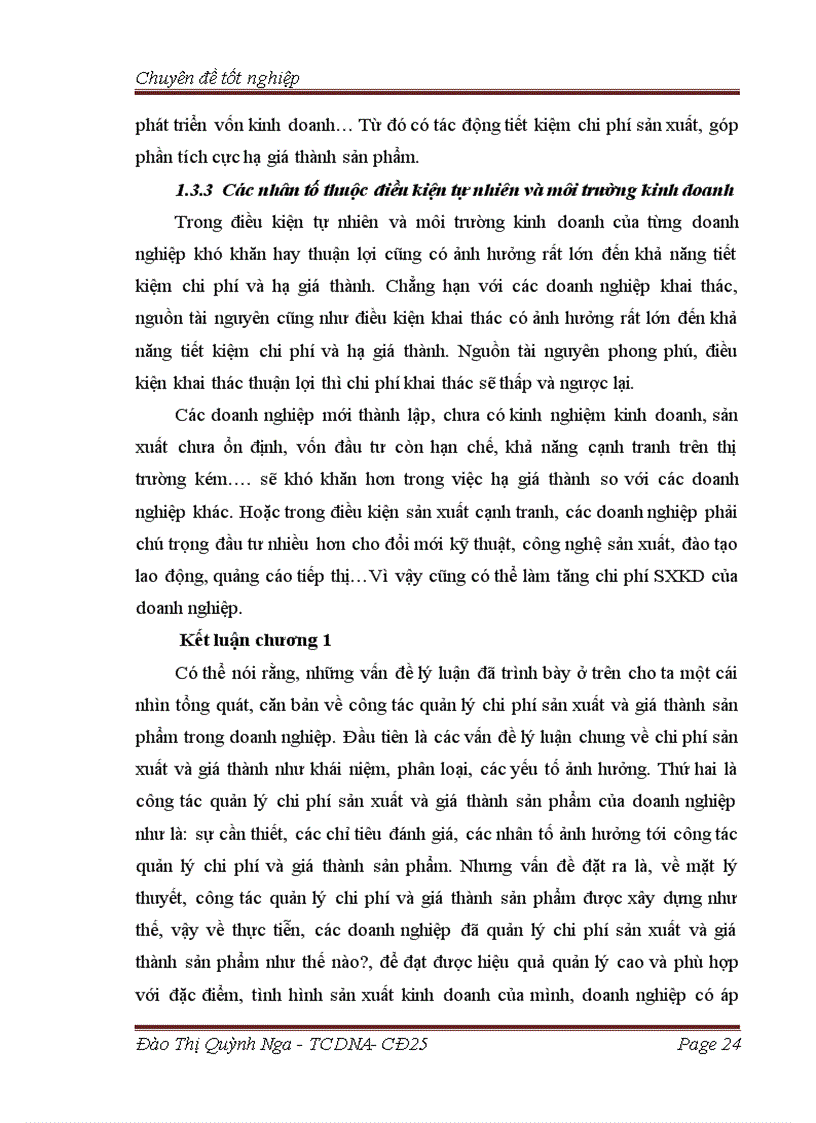 image for page Các giải pháp chủ yếu tăng cường quản lý chi phí sản xuất kinh doanh và hạ giá thành sản phẩm tại công ty cổ phần Nguyễn Hồng II 1