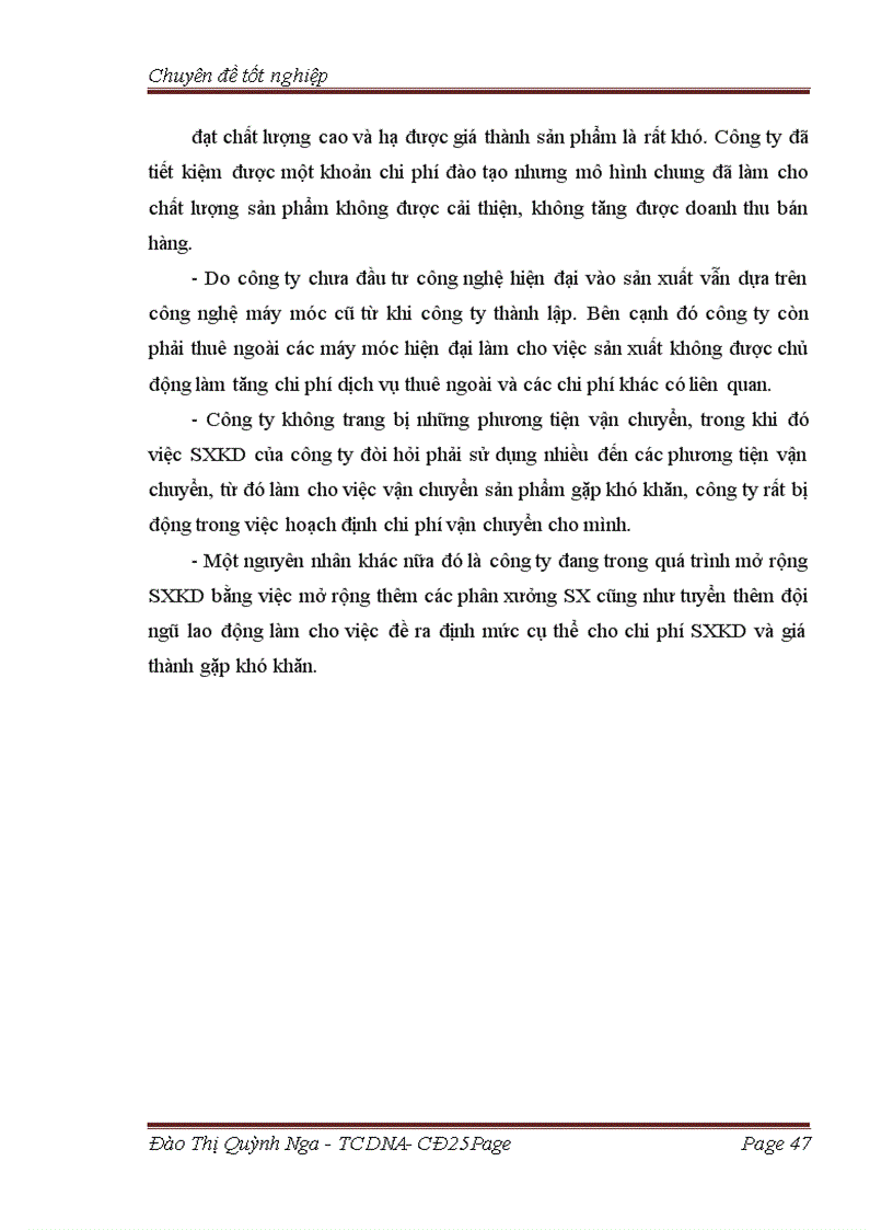 image for page Các giải pháp chủ yếu tăng cường quản lý chi phí sản xuất kinh doanh và hạ giá thành sản phẩm tại công ty cổ phần Nguyễn Hồng II 1